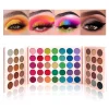 VERONNI 65 Colors High Pigment Eyeshadow Palette Long Lasting Easy Makeup Pearl Brown Eyeshadow Palette, Pink Eyeshadow Palette