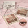 JUJU Jiugong Check 9 Shade Eyeshadow Palette Matte Milk Tea Nude Brown Autumn Winter Daily Makeup with Gloss Finish