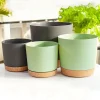 Plastic Flowerpot Flower Plant Pot Balcony Courtyard Potted Plants Bonsai Flowerpot with Drainage Home Garden Tray macetas