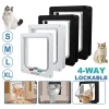 Pet Door for Windows, Large Cat Door Interior Door Pet Doors for Cat Exterior Doors 4 Modes Locking Suitable for Window and Wall