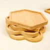 1pcs Round Walnut Wood Coaster Durable Stand Mug Tea Coffee Cup Pad Heat Resistant Beech Wood Coaster Table Tableware Decor