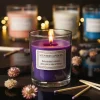 Scented Glass Jar Candle Handmade Soy Wax – Smokeless Aromatherapy Candle for Home Decor, Relaxation, Spa, or Party Gift Set