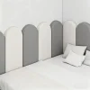 1PC 20X50CM Simplicity Anti-collision Wall Mat Soft Bag Children's Bedroom Bed Headboard Self-adhesive Soft Bag Wall Enclosure