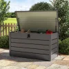 【Breeins】Weather Resistant Resin Deck Storage Container Box Outdoor Patio Garden Furniture