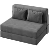 Modern 4-Fold Sofa Bed – Convertible Sleeper Chair with High-Density Foam, Foldable Floor Couch Guest Bed for Small Spaces, Loun