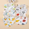 5 Pieces Baby Bibs Waterproof U Shaped Baby Drool Bibs Infant Feeding Burp Cloth Absorbent Bandana Bibs For Unisex Baby Boy Girl