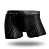 Men's ice silk underwear boxers mesh medium waist large breathable men's summer sexy ice silk underwear