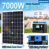 7000W Home/Camping Backup Solar System Complete Kit 12V/24V To 110V/220V 100A Controller 500W Panel Off-Grid Inverter System