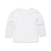 Basic White T Shirts for Kids Boys Girls 2 to 3 4 5 6 7 8 9 10 11 12 13 14 Years 100% Cotton Long Sleeve Plain Children Clothes