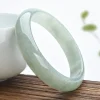 Jade Bracelet Natural Material Ice Jade Bangle Women Jewelry Light Green Fashion bangle Lucky Stone crafts Gift for Mother