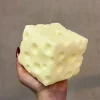 *-*Jumbo Cheese Cube Stress Ball Big Cheese Shapeable Squeeze Ball Non-Bounce Fidget Toy ASMR Sensory Anti-Stress Festival Gift