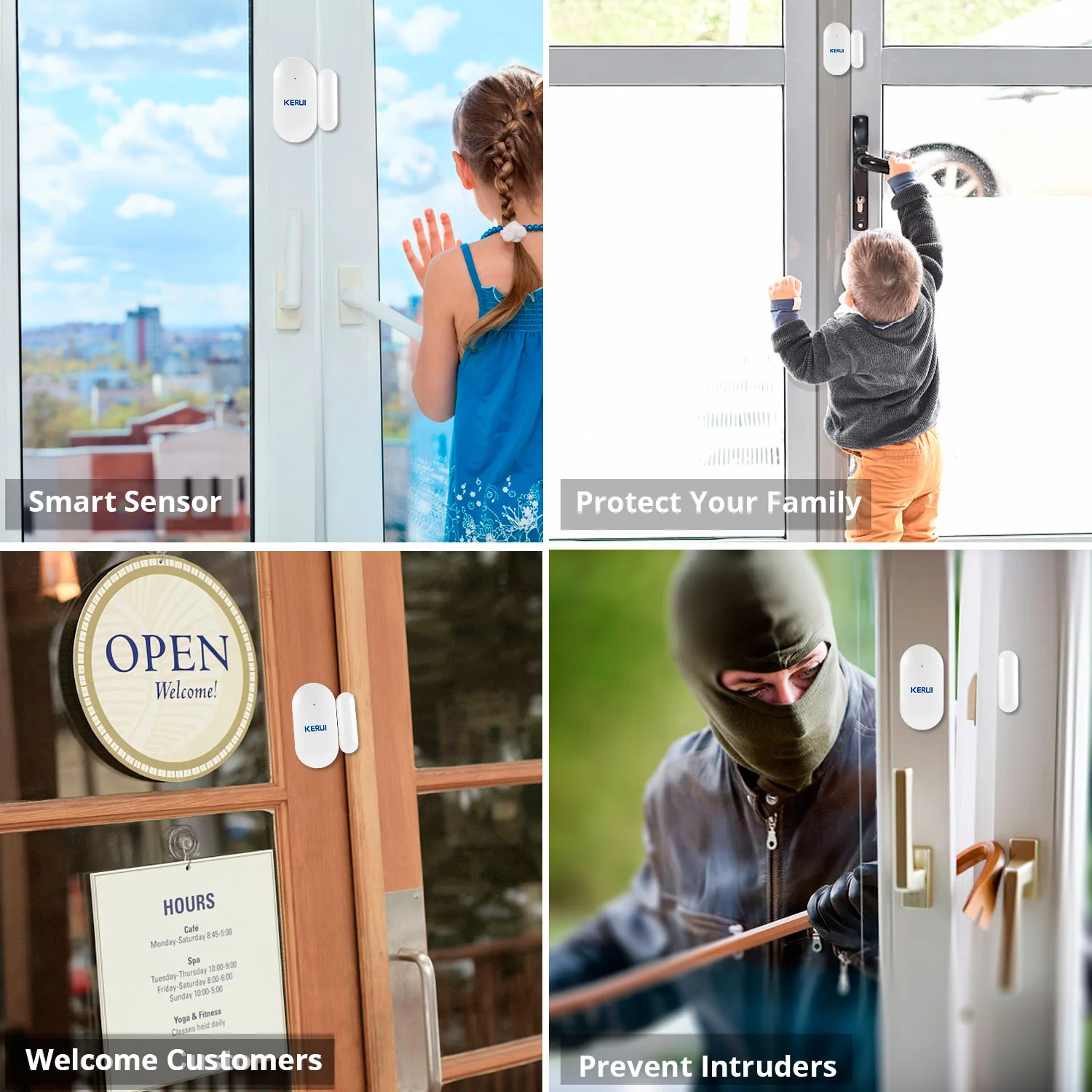 KERUI MC11 Door Sensor 433MHz Wireless Window Magnet Sensor Detector For W204 W184 Home Security Alarm System Burglar An-theft - Image 3