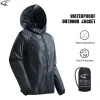 LNGXO Men's Women's Waterproof Hiking Jacket Quick Dry Sun Protection Windbreaker Camping Hunting Climbing Outdoor Rain Coat