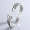New Creative Fashion Personality Lucky Fortune Transfer Dragon Bracelets 925 Sterling Silver Jewelry Fish Bangles TYB110