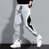 New Men's Casual Sweatpants Patchwork Sports Pants Spring Summer Lightweight Breathable Loose Trousers High Street Fashion Pants
