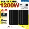 SOECOPO 1200W Solar Panel Set 2 Portable 12V - 18V Photovoltaic Panels Free 100A Controller USB 5V for Camping Devices Charging