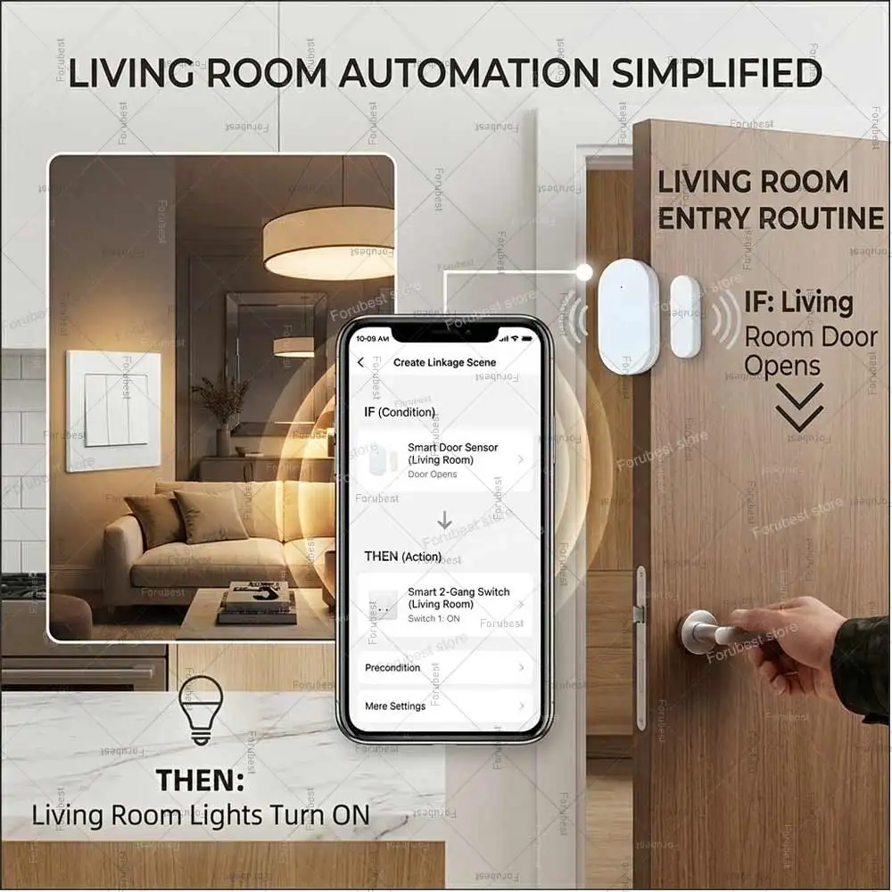 Zigbee 3.0 Door Sensor Window Contact Sensor Smart Home Open Closed Detector Alarm Security Protection For Tuya Smart Life 2MQTT - Image 4